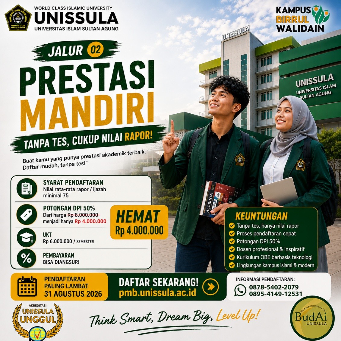 Poster Jalur Prestasi Mandiri PMAT UNISSULA