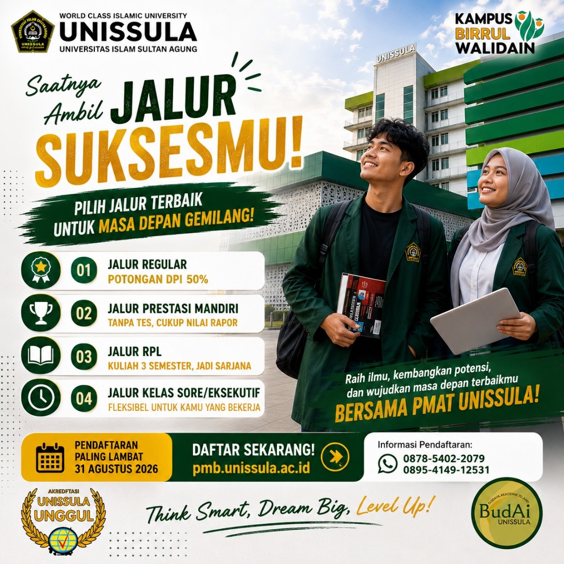 Poster Utama Jalur Penerimaan PMAT UNISSULA